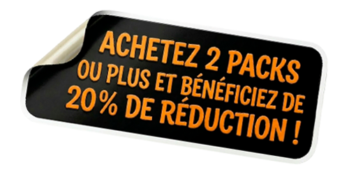 Offre de 20 % de réduction en ajoutant 2 packs de stickers ou plus